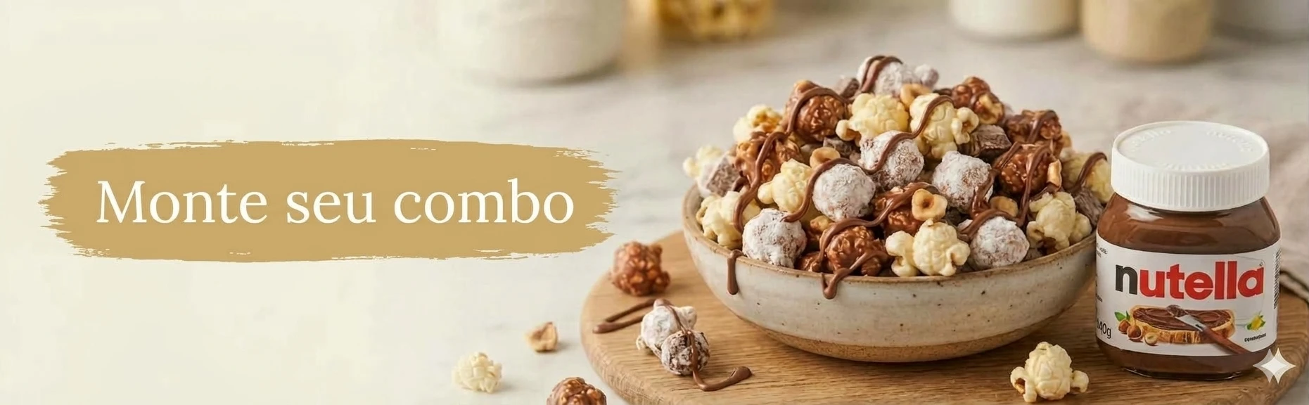 Pipocas gourmet artesanais da Lola Candy Gourmet