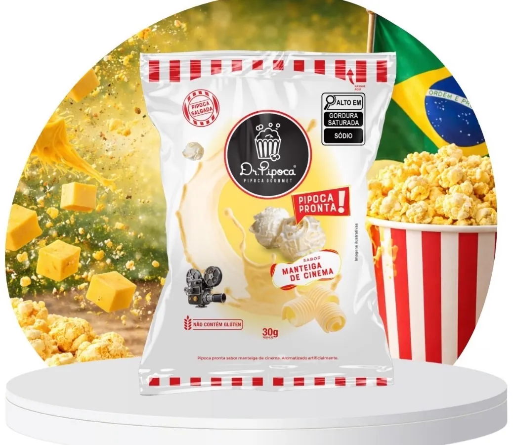 Pipoca gourmet Manteiga de Cinema da Dr. Pipoca